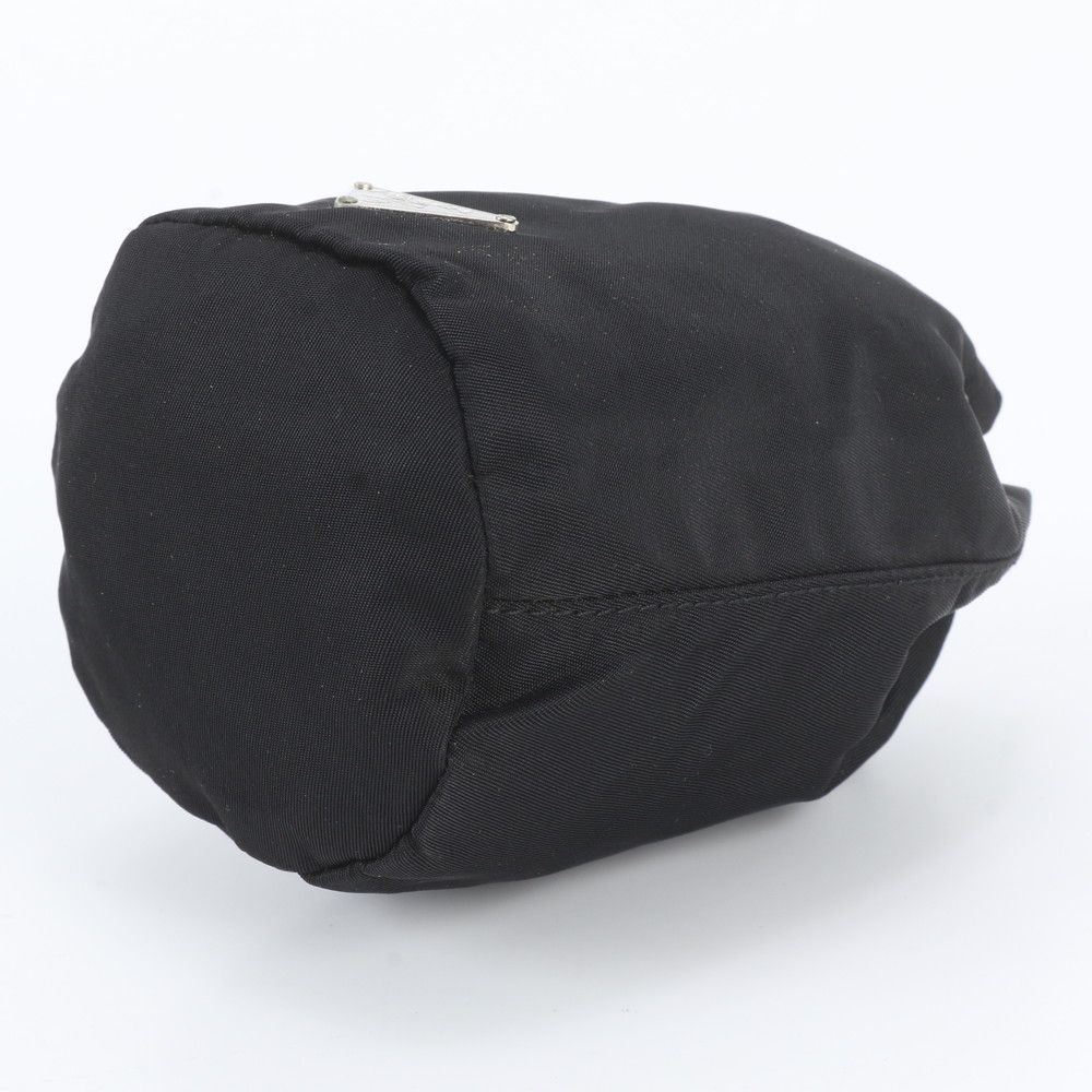 Prada Tessuto Nylon Triangle Logo Handbag Pouch Black — view 3
