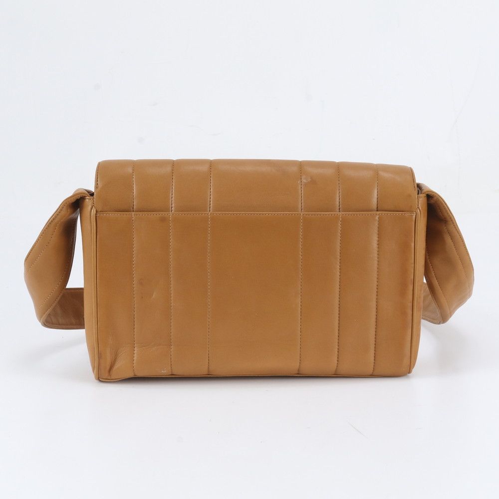 Chanel Mademoiselle Lambskin Leather Shoulder Bag Crossbody Brown — view 3