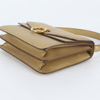 Celine Vintage Leather Handbag Gold — view 4