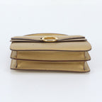 Celine Vintage Leather Handbag Gold — view 6