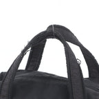 Prada Tessuto Nylon Bijou Logo Embroidery Tassel Handbag Black — view 2