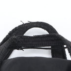 Prada Tessuto Nylon Bijou Logo Embroidery Tassel Handbag Black — view 8