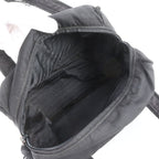 Prada Tessuto Nylon Bijou Logo Embroidery Tassel Handbag Black — view 7