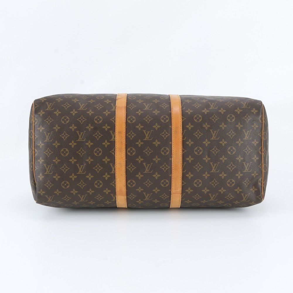Louis Vuitton Monogram Keepall 55 Leather Boston Bag Tote Carry — view 6