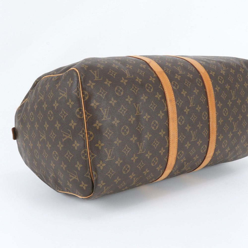Louis Vuitton Monogram Keepall 55 Leather Boston Bag Tote Carry — view 5