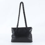 Prada Leather Tote Bag Shoulder Hand Black