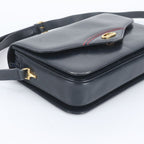 Gucci Vintage Leather Shoulder Bag Crossbody Navy — view 5