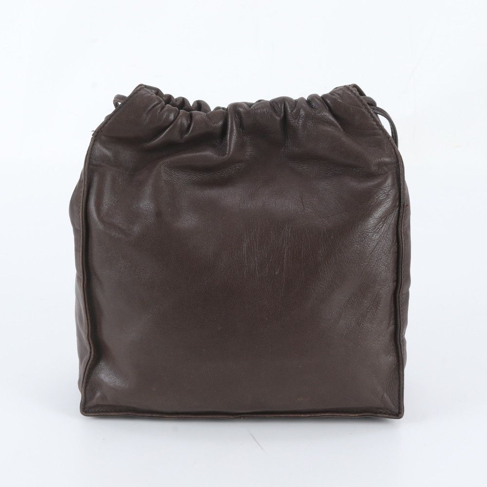 Loewe Nappa Drawstring Leather Shoulder Bag Brown — view 3