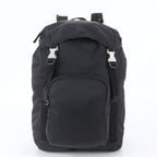Prada Tessuto Nylon Triangle Logo Backpack Shoulder Bag Black