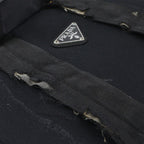 Prada Tessuto Nylon Triangle Logo Backpack Shoulder Bag Black — view 7