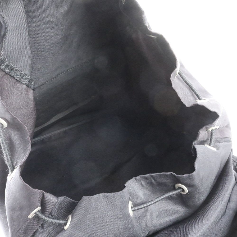 Prada Tessuto Nylon Triangle Logo Backpack Shoulder Bag Black — view 5