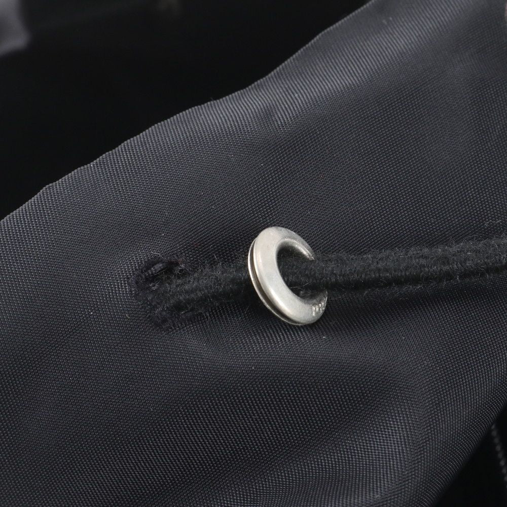 Prada Tessuto Nylon Triangle Logo Backpack Shoulder Bag Black — view 6