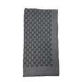 Gucci Double Jacquard GG Wool Scarf 33 175 Dark Gray Black