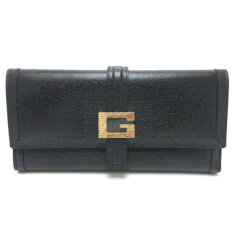 Gucci Wallet G Logo Leather Black