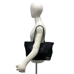 Gucci New Brit GG Logo Leather Shoulder Bag Tote Black — view 2