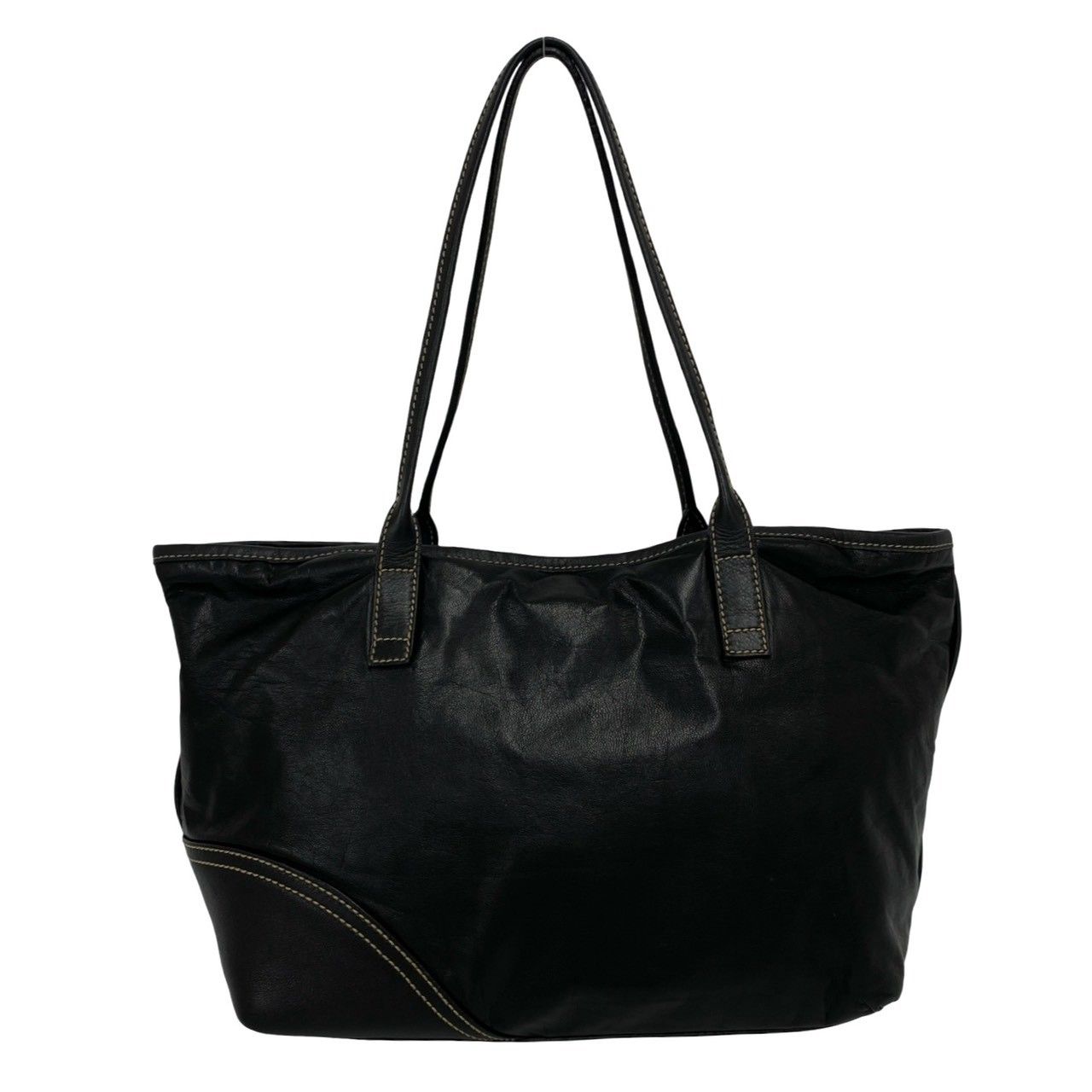 Gucci New Brit GG Logo Leather Shoulder Bag Tote Black — view 3