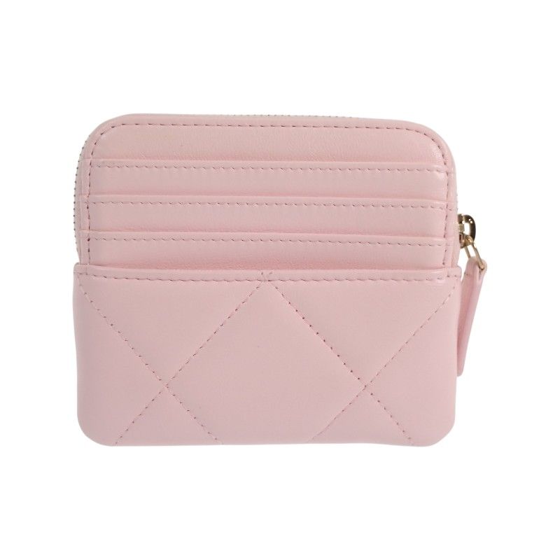 Chanel 19 Zip Coin Purse Dixneuf Lambskin Pink Gold — view 3