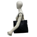 Gucci GG Logo Leather Chain Tote Shoulder Bag Black — view 2
