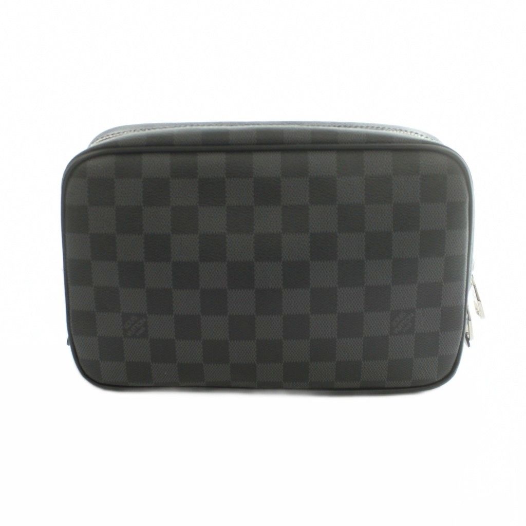Louis Vuitton Trousse Toilette Travel Pouch Damier Pattern Black — view 2
