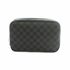 Louis Vuitton Trousse Toilette Travel Pouch Damier Pattern Black