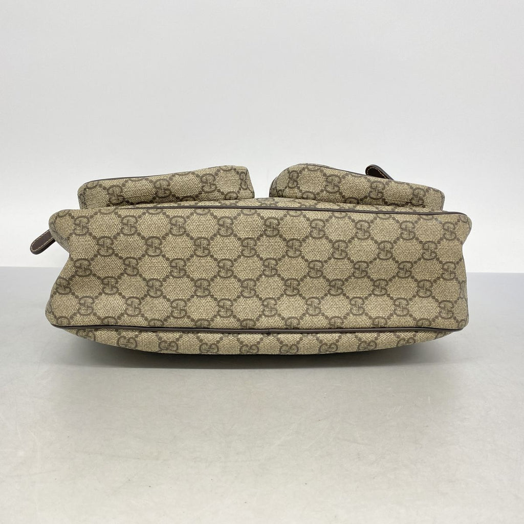 Gucci Shoulder Bag GG Supreme Brown Champagne Gold — view 3