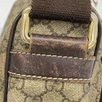 Gucci Shoulder Bag GG Supreme Brown Champagne Gold — view 8