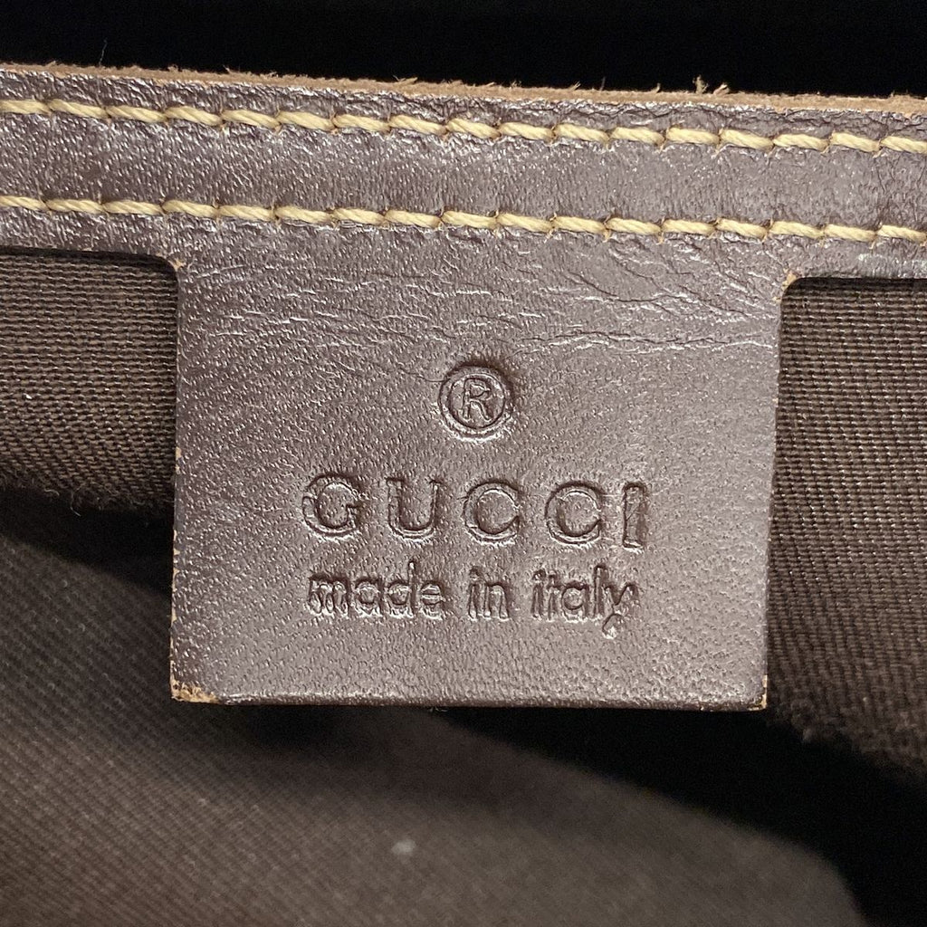 Gucci Shoulder Bag GG Supreme Brown Champagne Gold — view 5