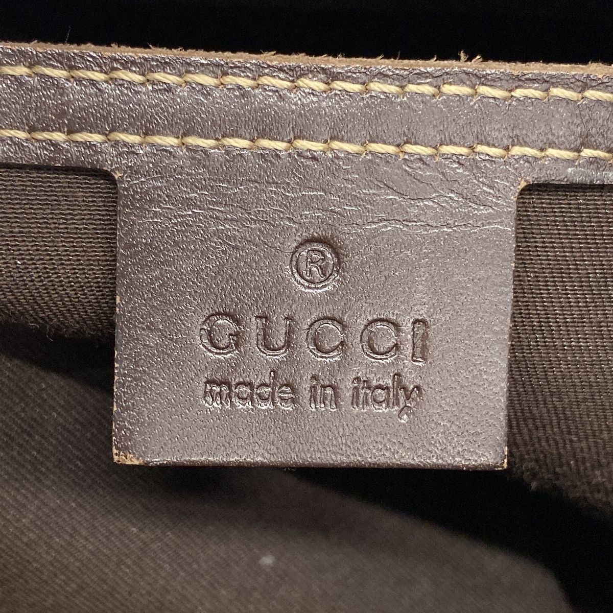 Gucci Shoulder Bag GG Supreme Brown Champagne Gold — view 5