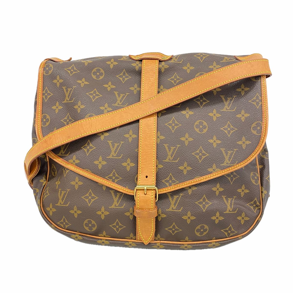 Louis Vuitton Shoulder Bag Monogram Saumur 35 Brown