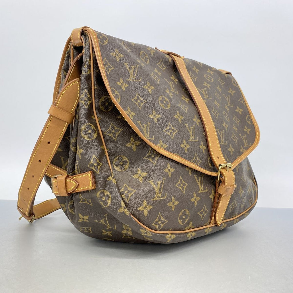 Louis Vuitton Shoulder Bag Monogram Saumur 35 Brown — view 2