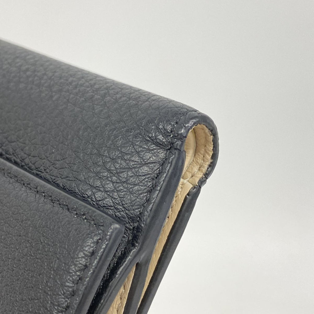 Fendi Trifold Wallet Leather Black Gold — view 5