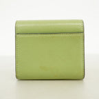 Dior Trifold Wallet Saddle Leather Moss Green Gold — view 7