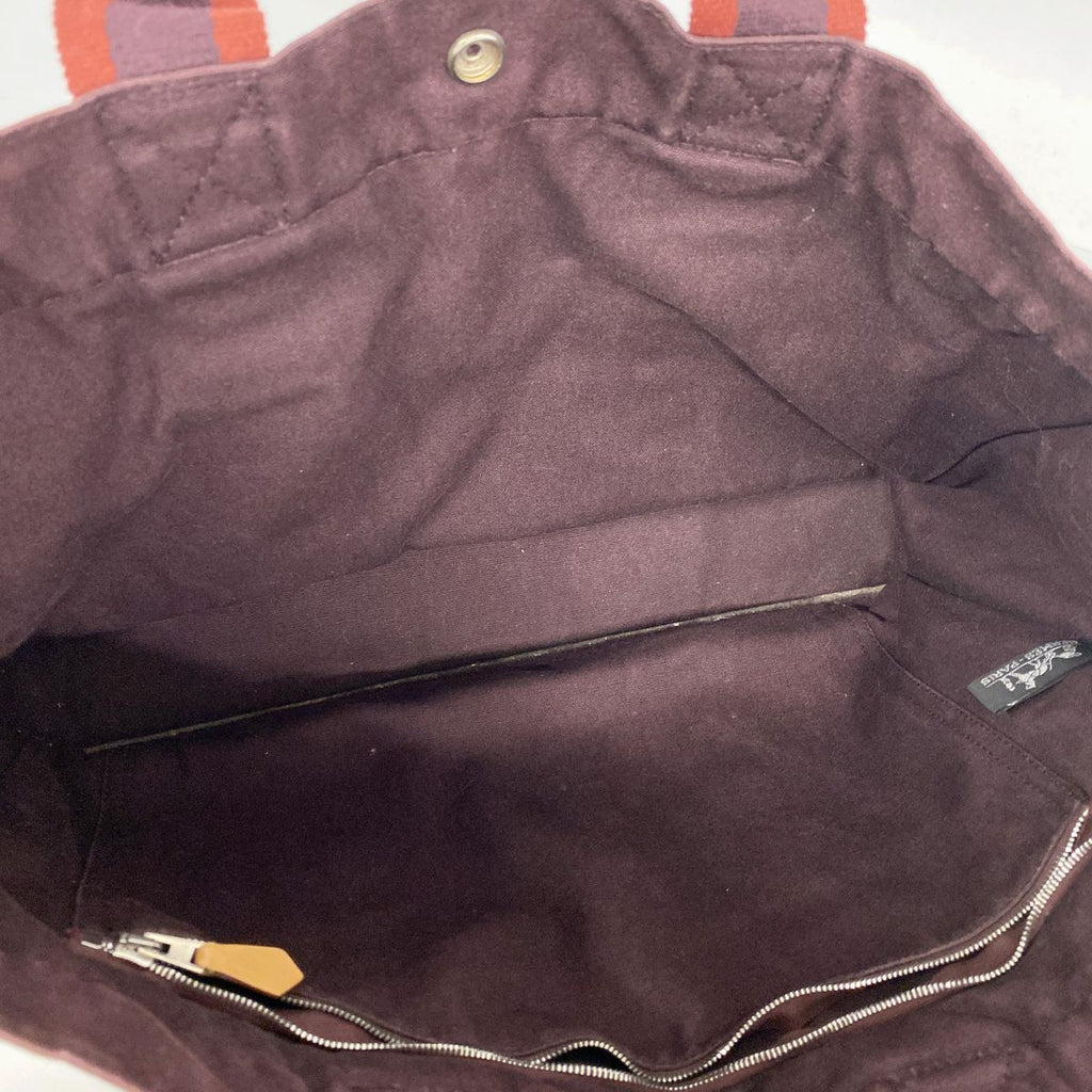 Hermes Tote Bag Fourre Tout MM Canvas Brown Silver — view 4