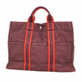 Hermes Tote Bag Fourre Tout MM Canvas Brown Silver