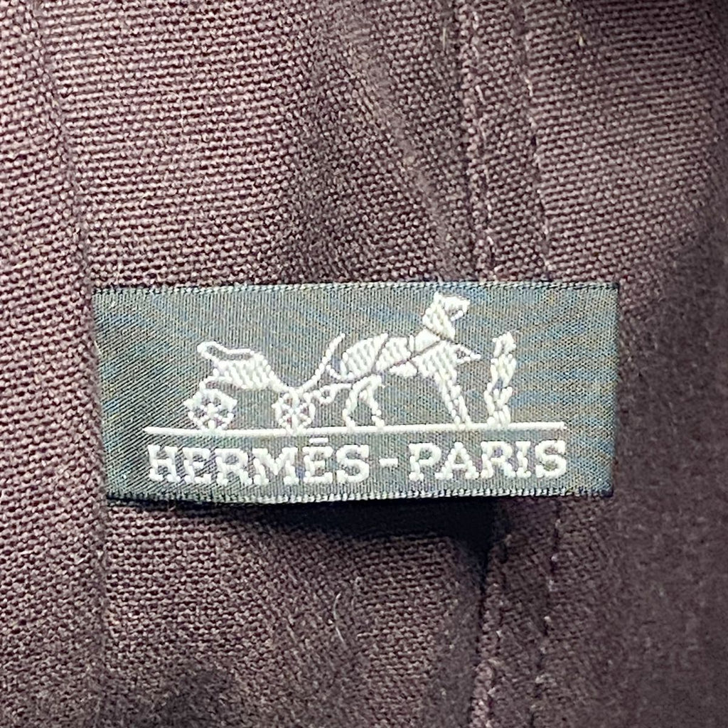 Hermes Tote Bag Fourre Tout MM Canvas Brown Silver — view 5
