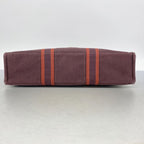 Hermes Tote Bag Fourre Tout MM Canvas Brown Silver — view 3