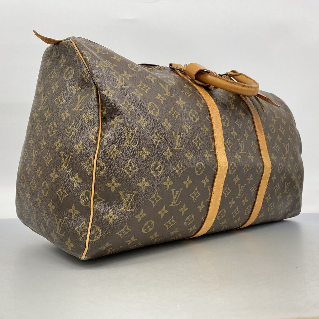 Louis Vuitton Boston Bag Monogram Keepall 55 Brown — view 2