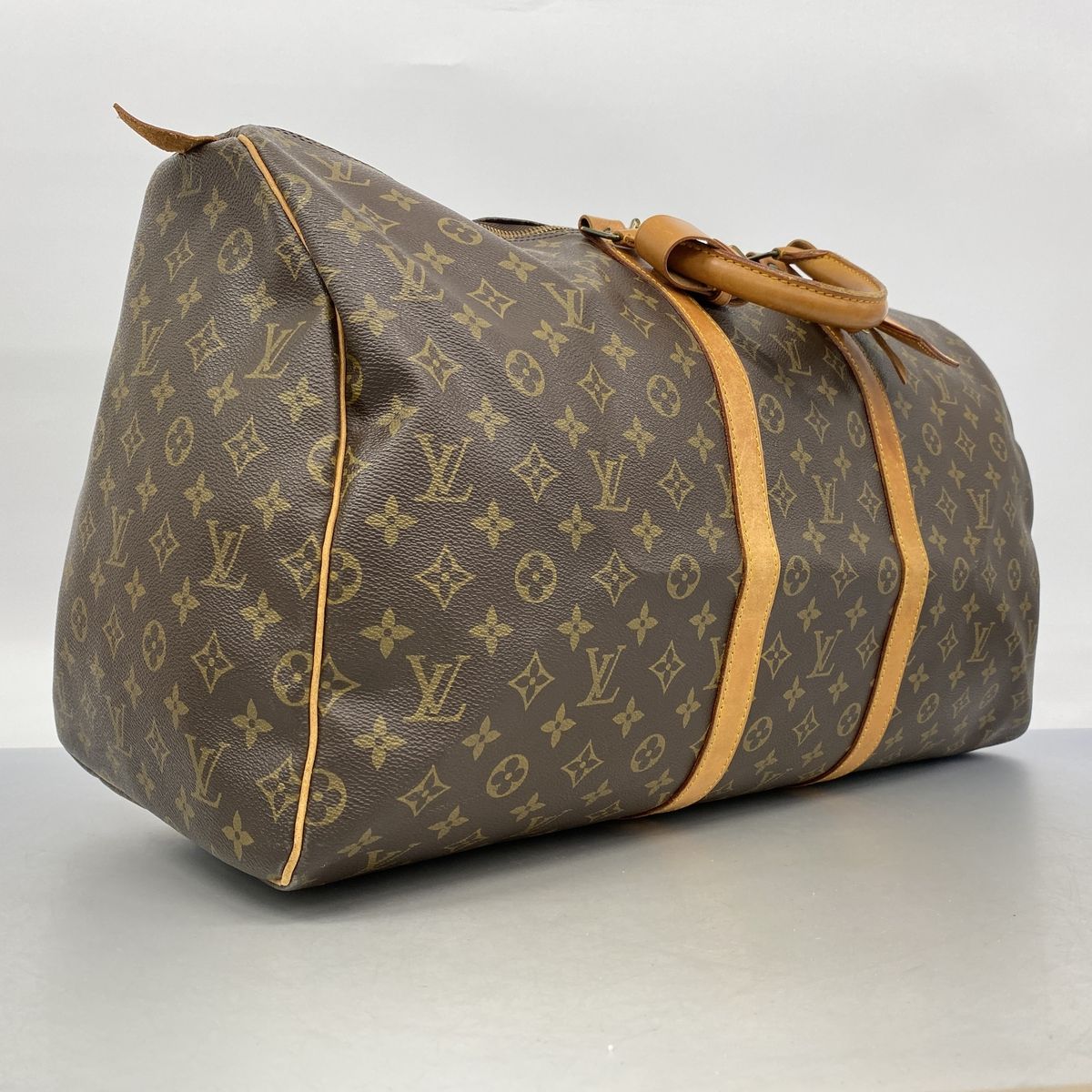Louis Vuitton Boston Bag Monogram Keepall 55 Brown — view 2