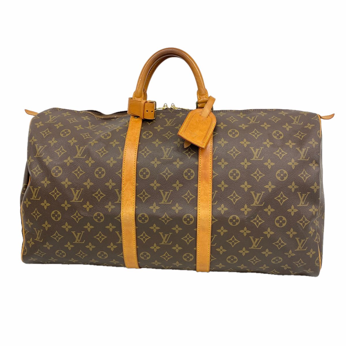 Louis Vuitton Boston Bag Monogram Keepall 55 Brown