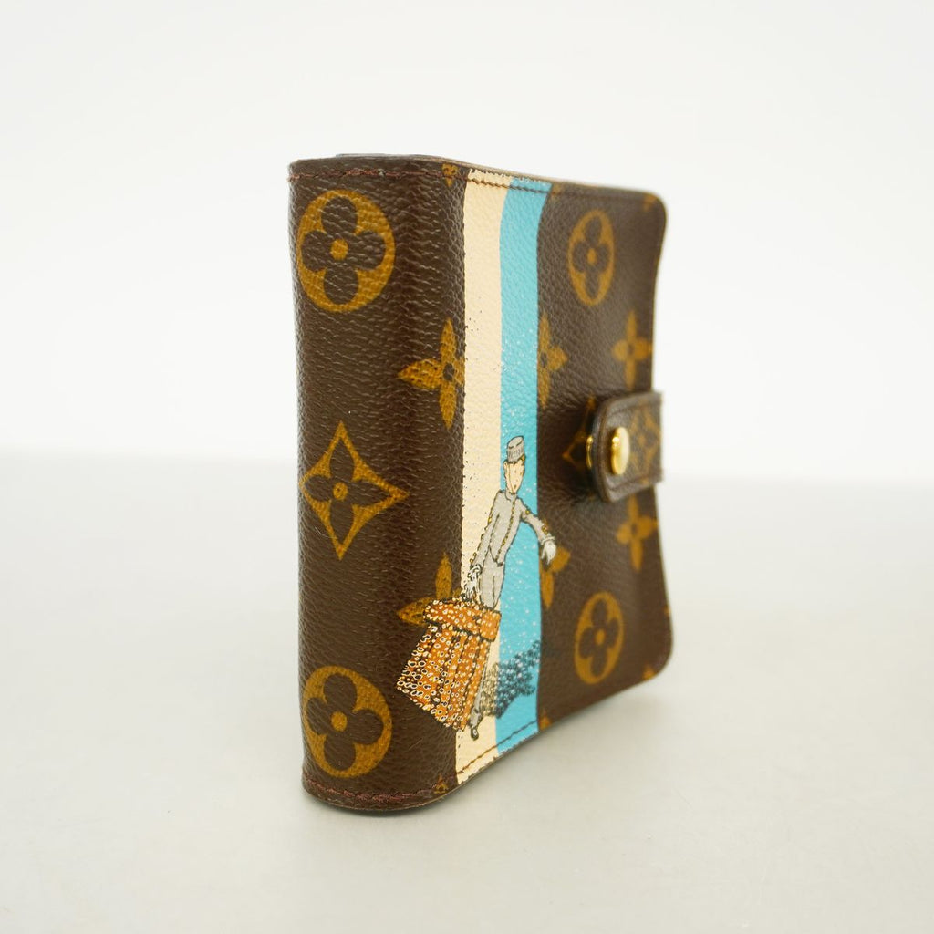 Louis Vuitton Wallet Monogram Groom Compact Zip Bellboy Brown — view 2