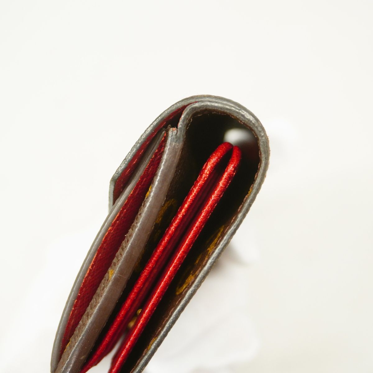 Louis Vuitton Wallet Monogram Portefeuille Marie Brown Rouge — view 6