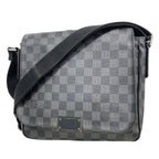 Louis Vuitton Shoulder Bag Damier Graphite District PM Gray Black