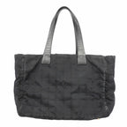 Chanel Tote Bag New Travel Nylon Black Champagne Gold