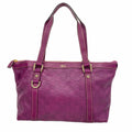 Gucci Tote Bag Guccissima Leather Purple Champagne Gold