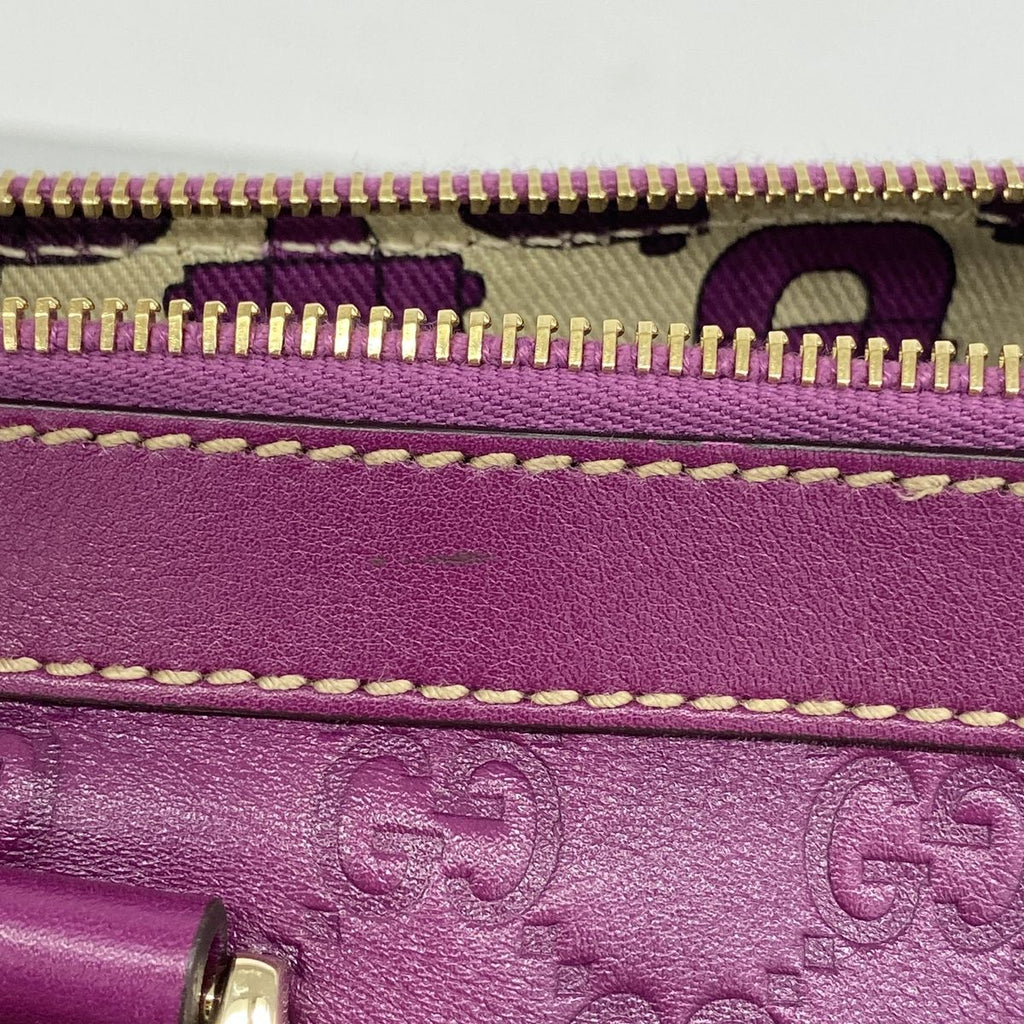 Gucci Tote Bag Guccissima Leather Purple Champagne Gold — view 8
