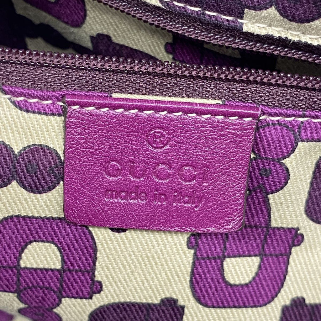 Gucci Tote Bag Guccissima Leather Purple Champagne Gold — view 5
