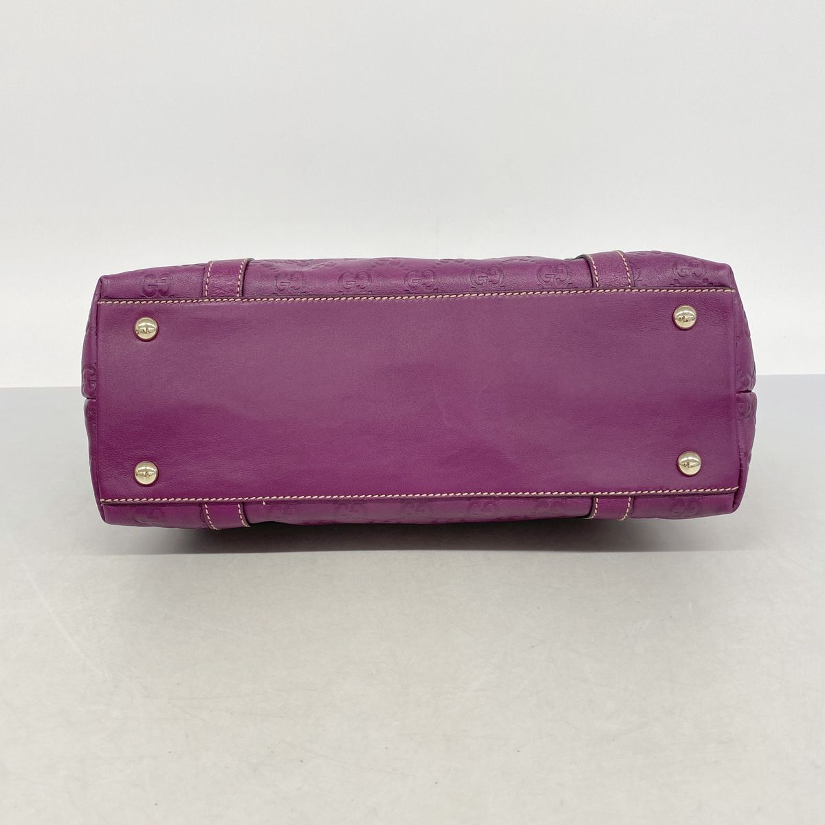 Gucci Tote Bag Guccissima Leather Purple Champagne Gold — view 3