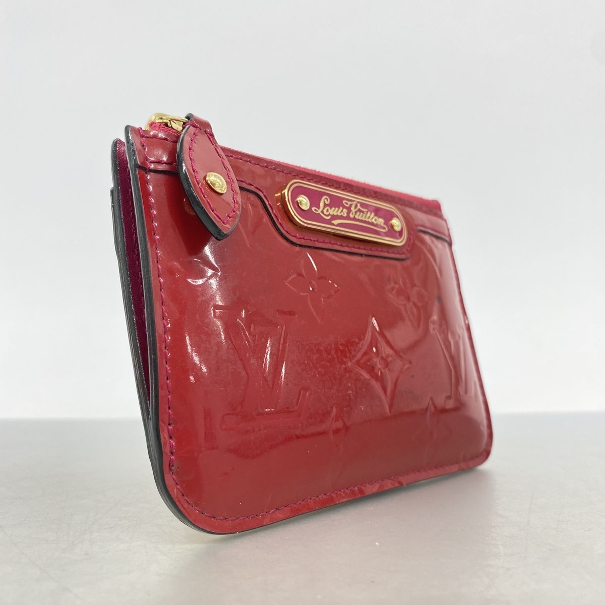 Louis Vuitton Coin Purse Vernis Pochette Cles NM Rose Indien — view 2