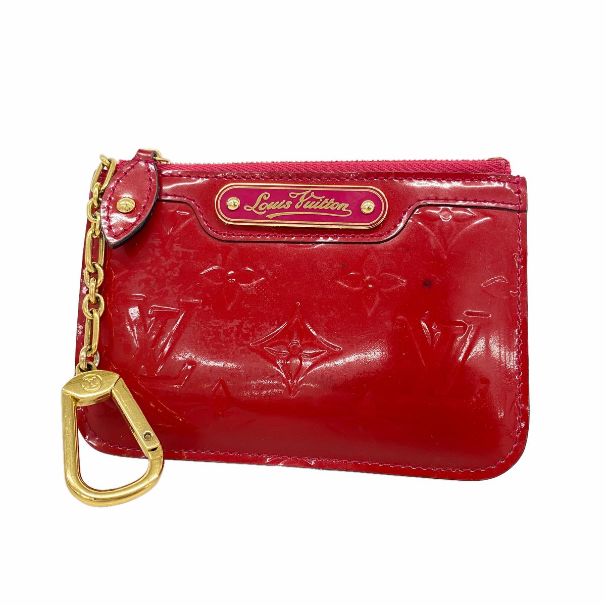 Louis Vuitton Coin Purse Vernis Pochette Cles NM Rose Indien