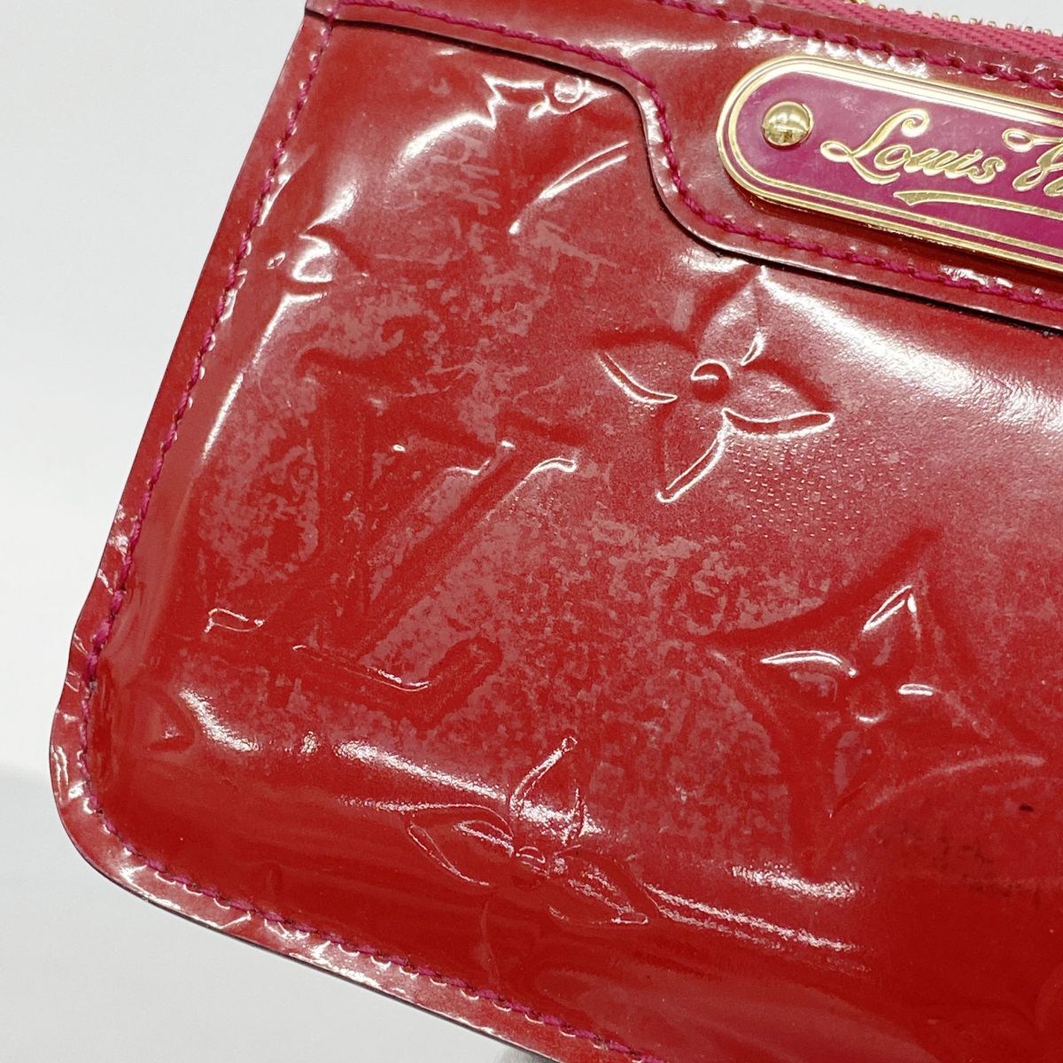Louis Vuitton Coin Purse Vernis Pochette Cles NM Rose Indien — view 7